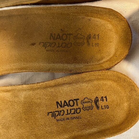3 Pairs NAOT WOMENS FOOTBEDS Insoles EU 41 US L 10 Replacements -Tan Suede Cork - Picture 4 of 7